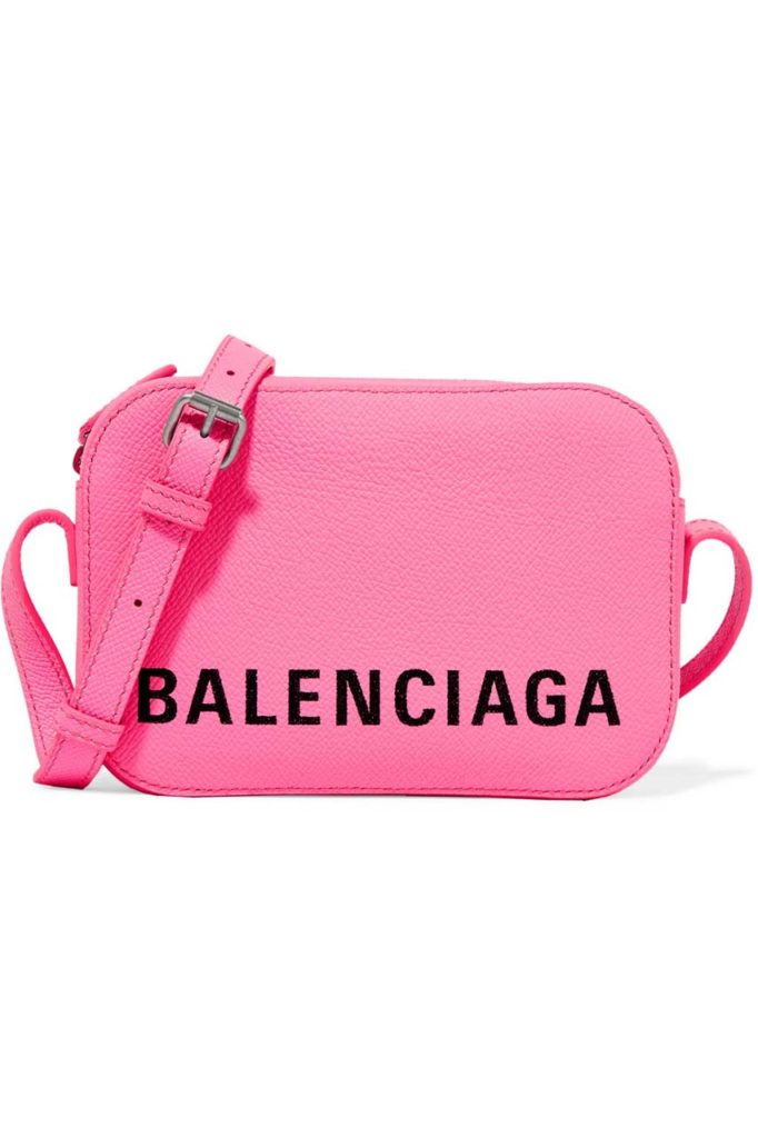 Balenciaga Ville XS Aj Printed Textured-Leather Shoulder Bag