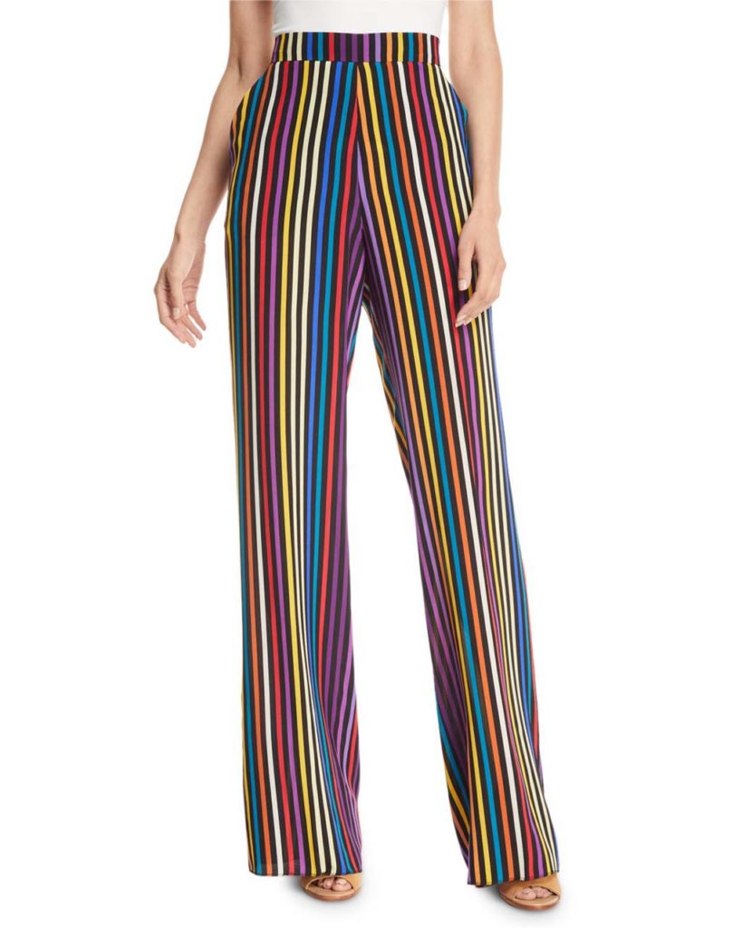 Etro Rainbow Stripe Silk Pants