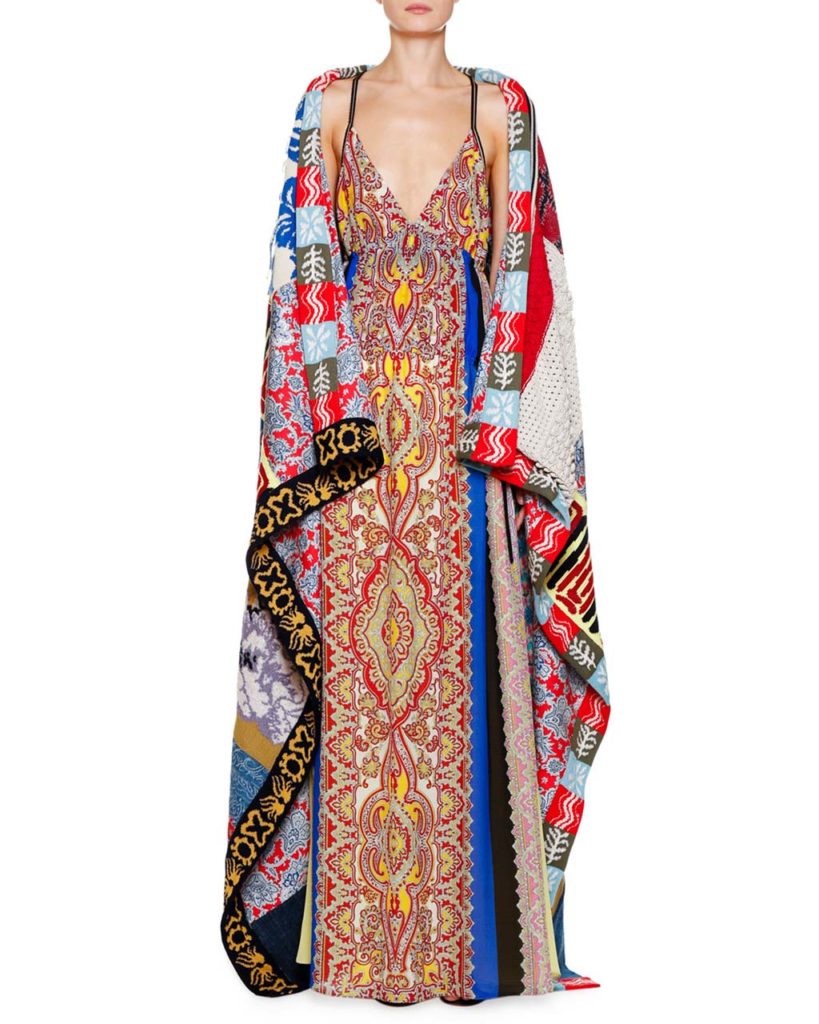 EtroQuiltKnitSilkBlanketCape