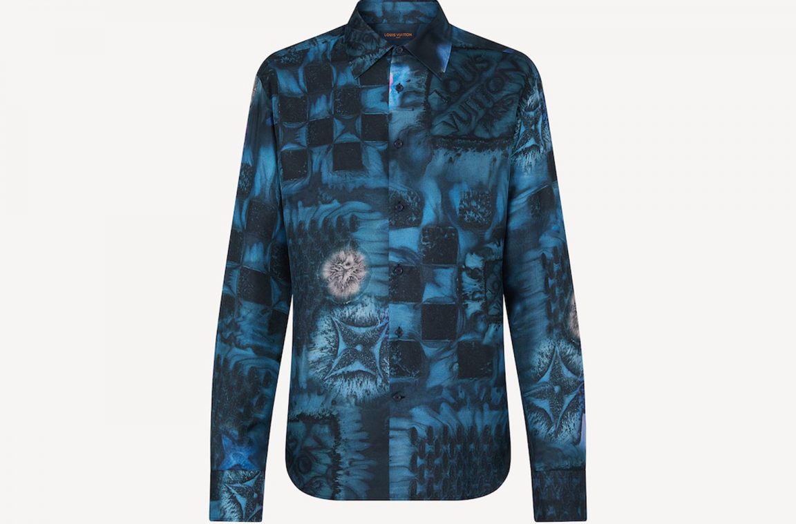 psychedelic button up shirt long sleeve men button down DNA print