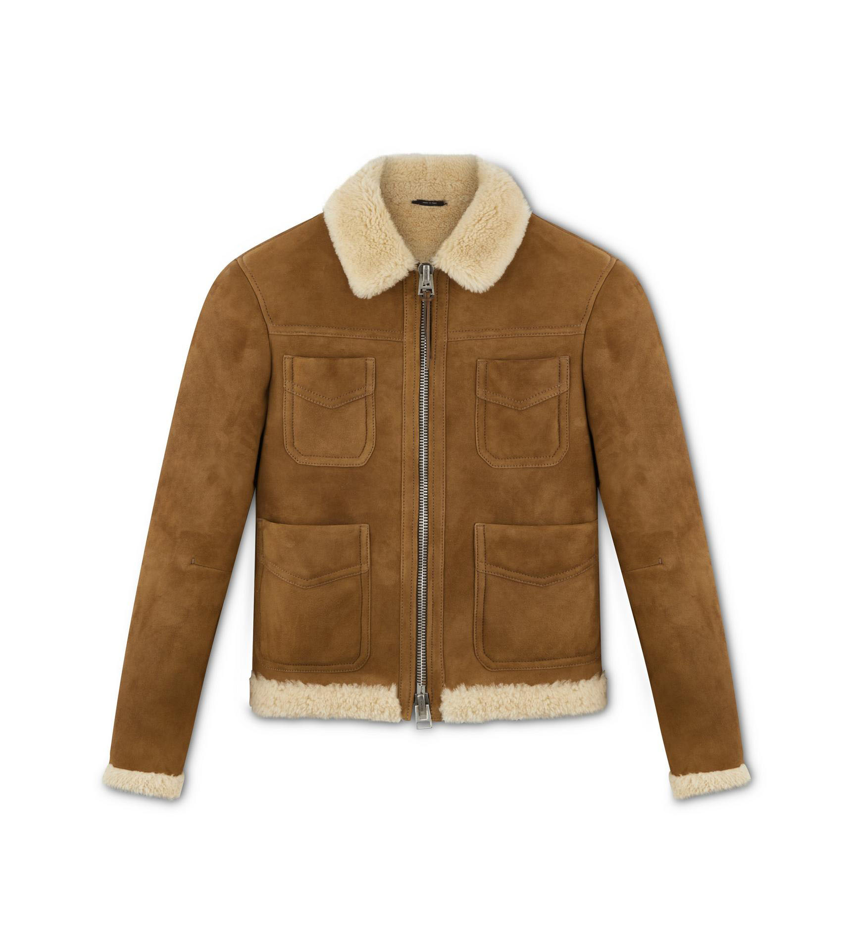 BRUNELLO CUCINELLI Cashmere-Trimmed Shearling Blouson Jacket for